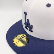 NEW ERA 59FIFTY/5950 Dodgers Pack ロサンゼルス・ドジャース ホワイト ダークロイヤルバイザー