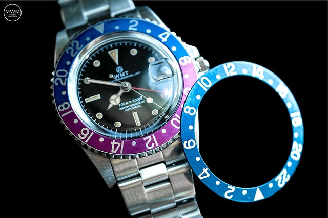 WMT WATCHES Sanford MKII– Interchangeable Bezel / Fuchsia & Blueberry