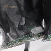 社交ダンス 衣装 スタンダード ドレス ワンピース スタンダードドレス フロート フリル レース ベロア 高級感 上品 ダンス パーティ 発表会 ブラック系 ベージュ系 フォーマル ドレスアップ おしゃれ モダン スタイリッシュ エレガント シンプル 競技会 ステージ 趣味