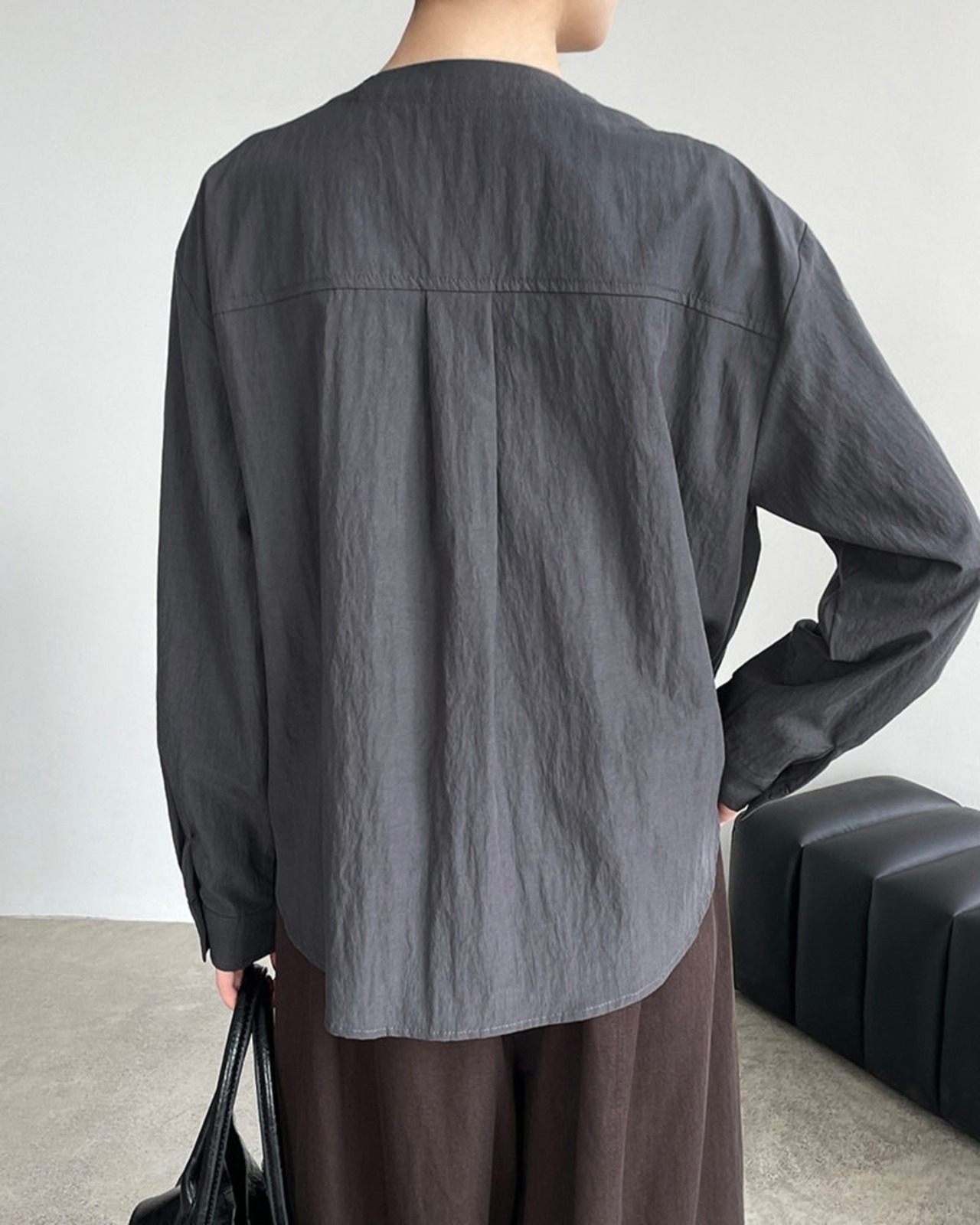 ジップフロントVネックシャツジャケット 3color A1003 - 13