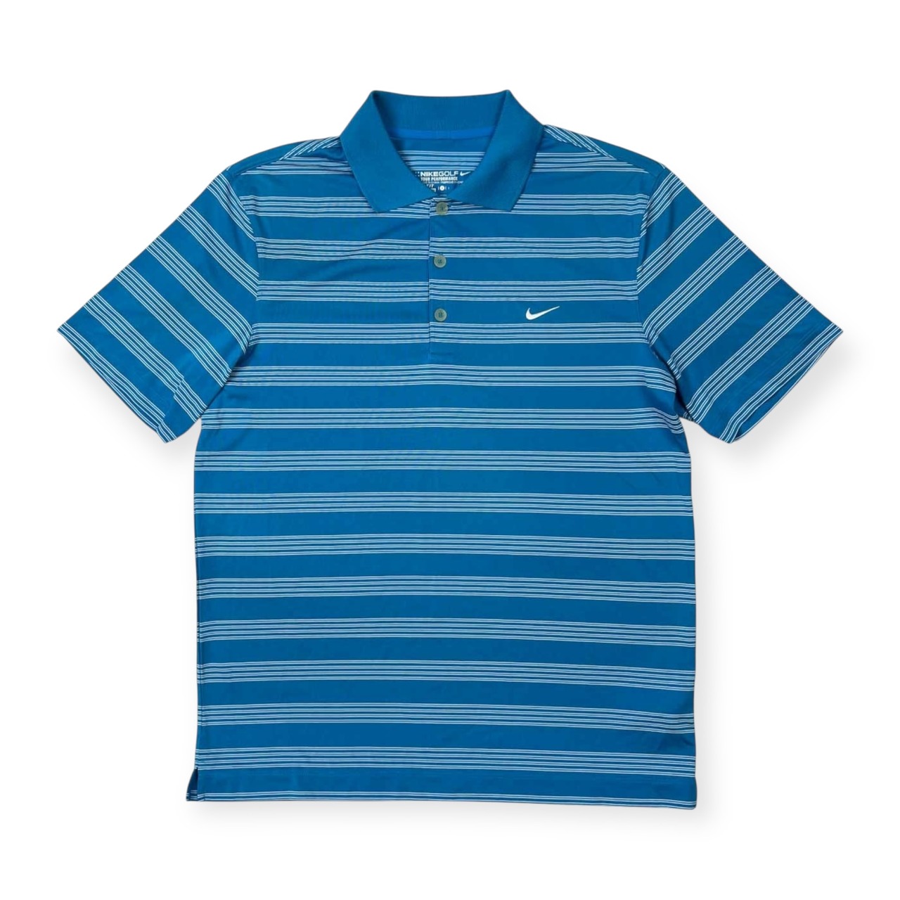 NIKE GOLF ナイキ ゴルフ ボーダー柄 半袖 ポロシャツ サイズ L /メンズ/ブルー