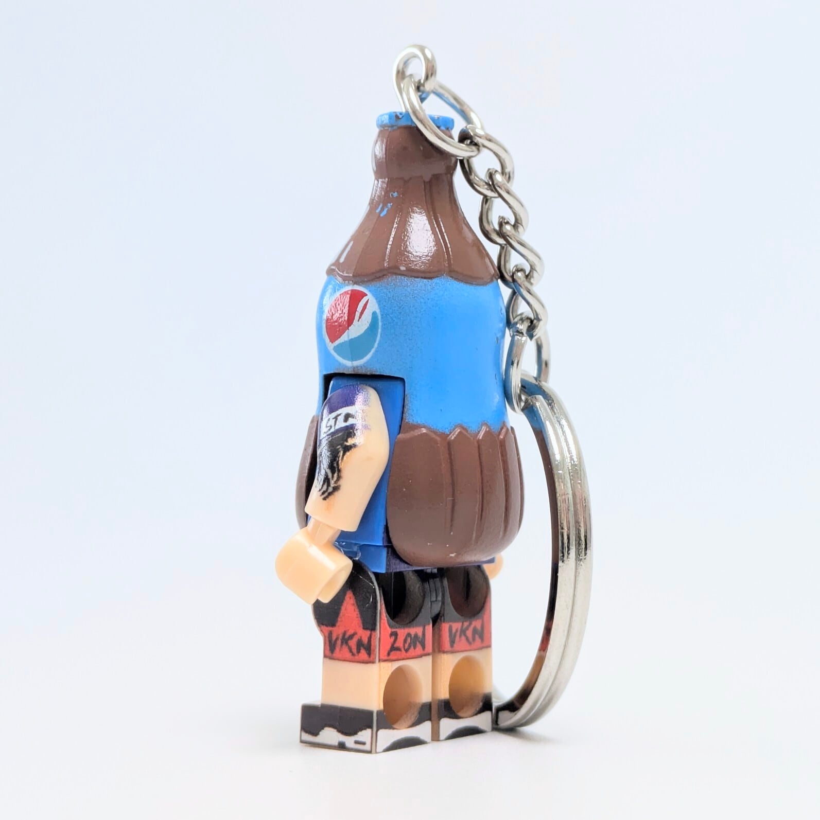 ★ブロックフィギュアキーホルダー★【 popsiくん!】pepsi / ペプシ〚アメリカン雑貨 アメトイ〛