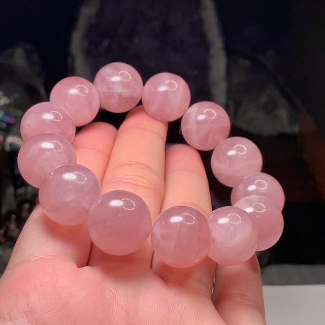 大玉☆マダガスカル産・ディープローズクォーツ ブレスレット