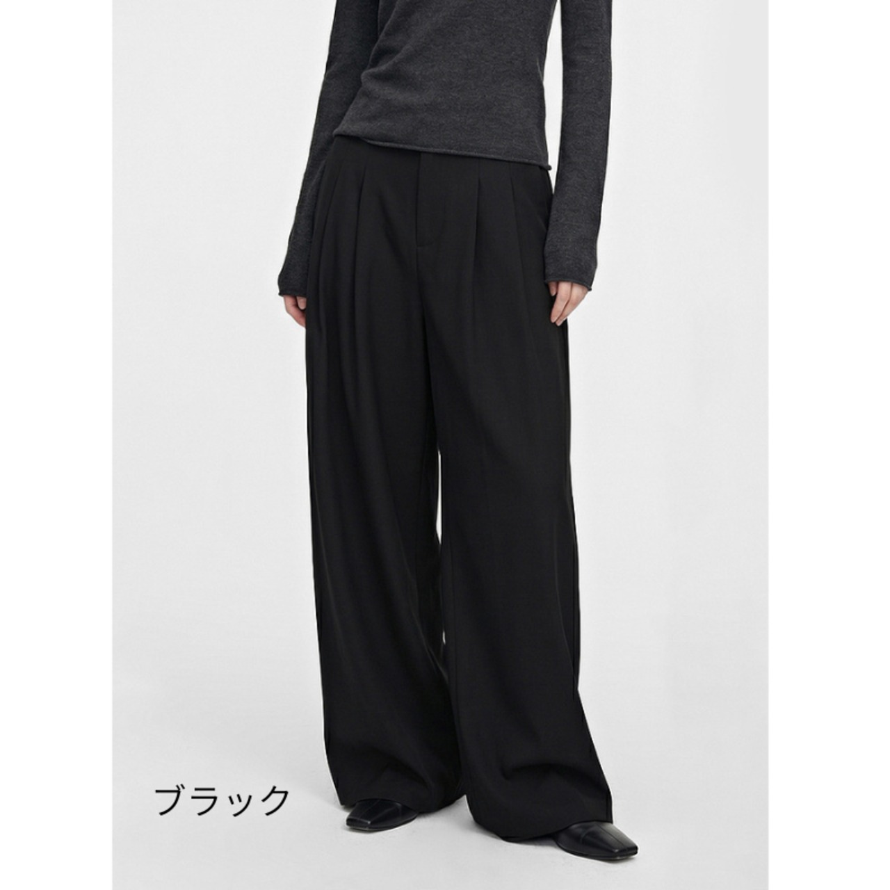ピンタック ワイド ロング パンツ  4col  00056・画像5