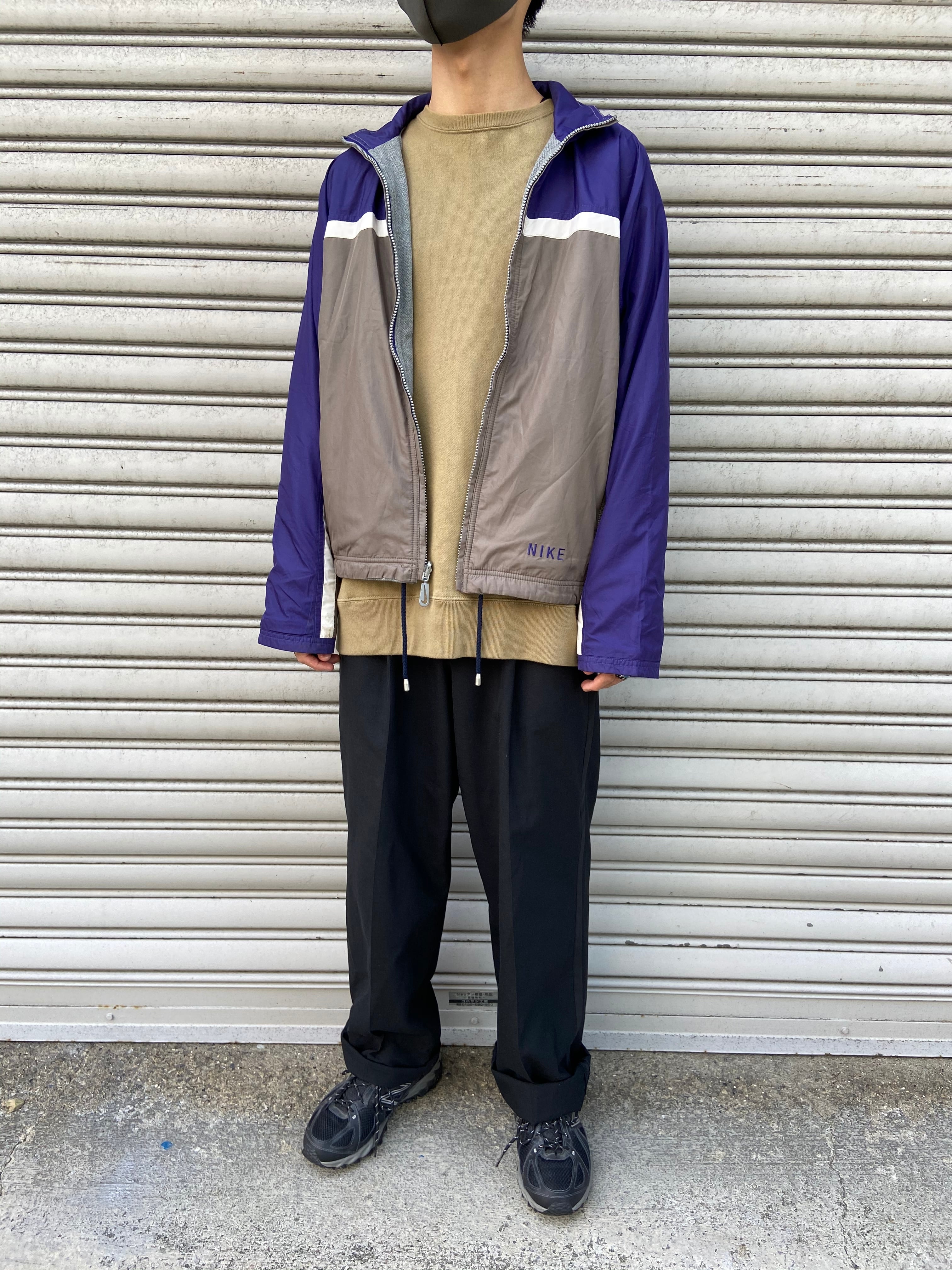 送料無料 90s Nike リバーシブルナイロンブルゾン メンズs ショート丈 古着屋 Uan
