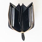 コンパクトウォレット Lジップ 姫路黒桟革