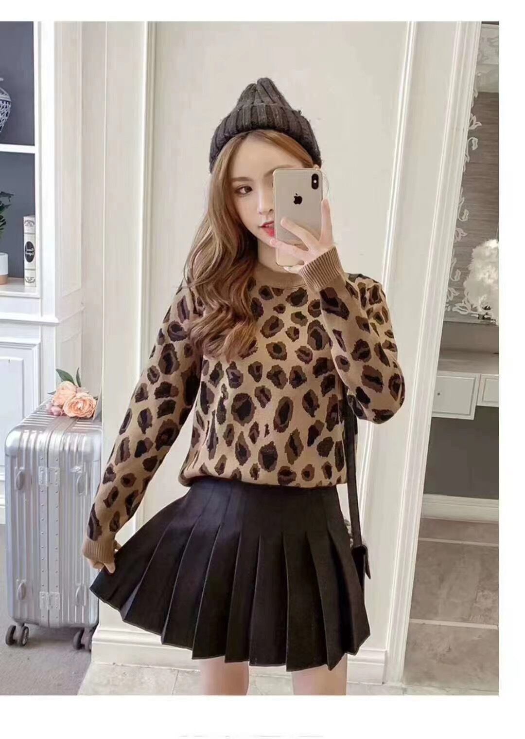 レオパードニット