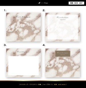 ニュアンスカラー・ストーンデザイン ｜ ネイルチップ台紙  アクセサリー台紙  ｜ ncd_267