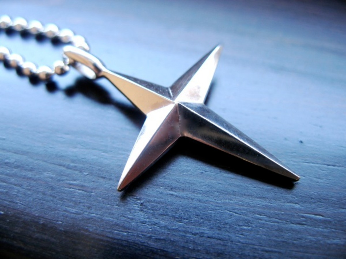 仁尾彫金『プラチナ十字星クロス』ハンドメイド59 | 仁尾彫金