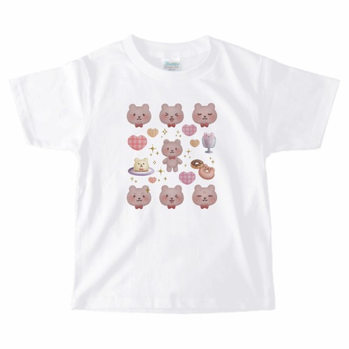 くまちゃんプリントTシャツ(キッズ)