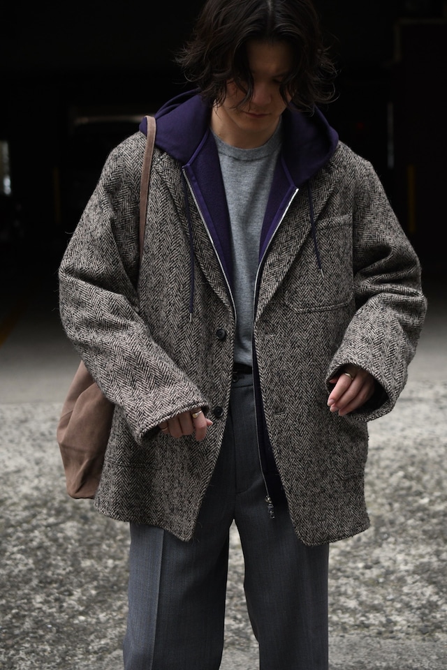 burhmsROOTSOTCK / Soft&Hard Sweat Hoodie Zip Wide (Dark Purple)