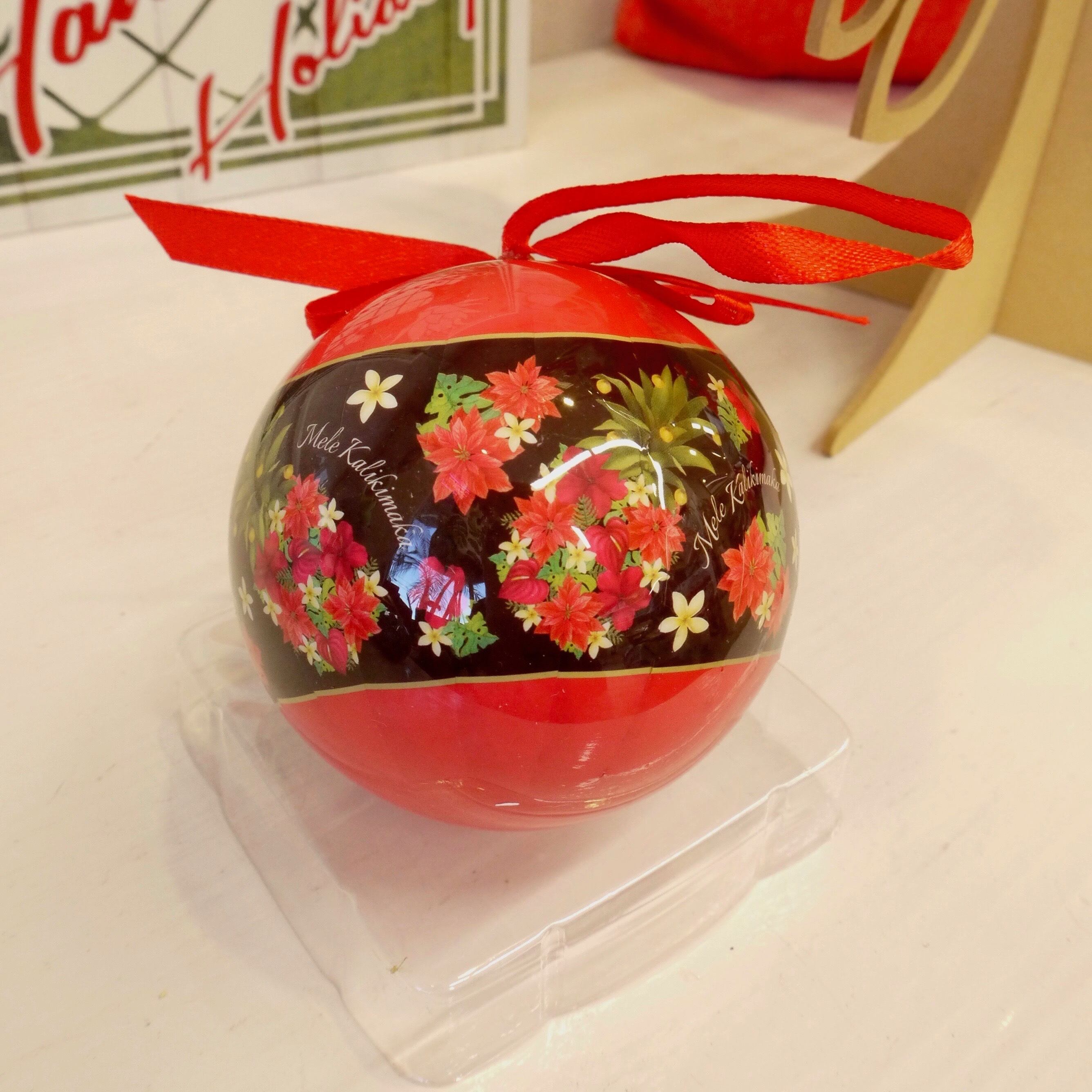 ★ハワイ直輸入★ハワイ クリスマス ボール オーナメント★ツリー飾り/クリスマス飾り★<ポインセチア パイナップル>
