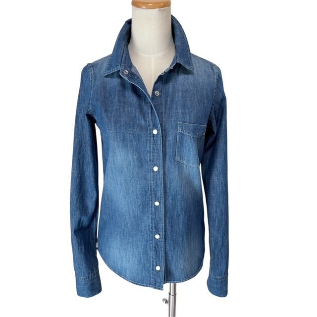 古着 エッフェ ビームス EFFE BEAMS デニムシャツ クリーニング済み 長袖 レディース サイズ36