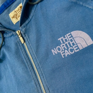 【THE NORTH FACE】茶タグ ジップアップ フルジップ パーカー ロゴ ワンポイント ラグラン M US古着