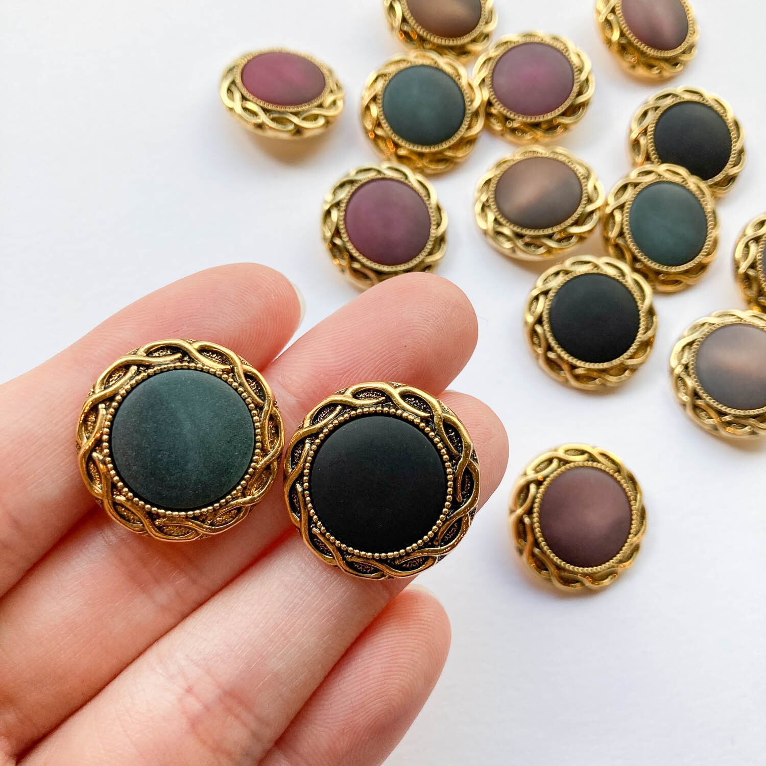最終入荷・オンライン限定》Japan vintage鎖縁ボタン M(21mm 最終入荷・オンライン限定》Japan vintage鎖縁ボタン M(21mm