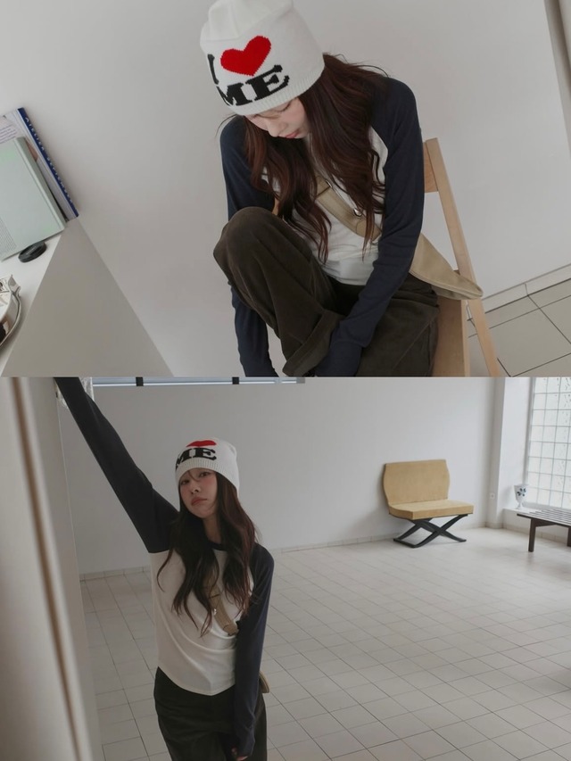 (予約) miel / Raglan t-shirt 4color