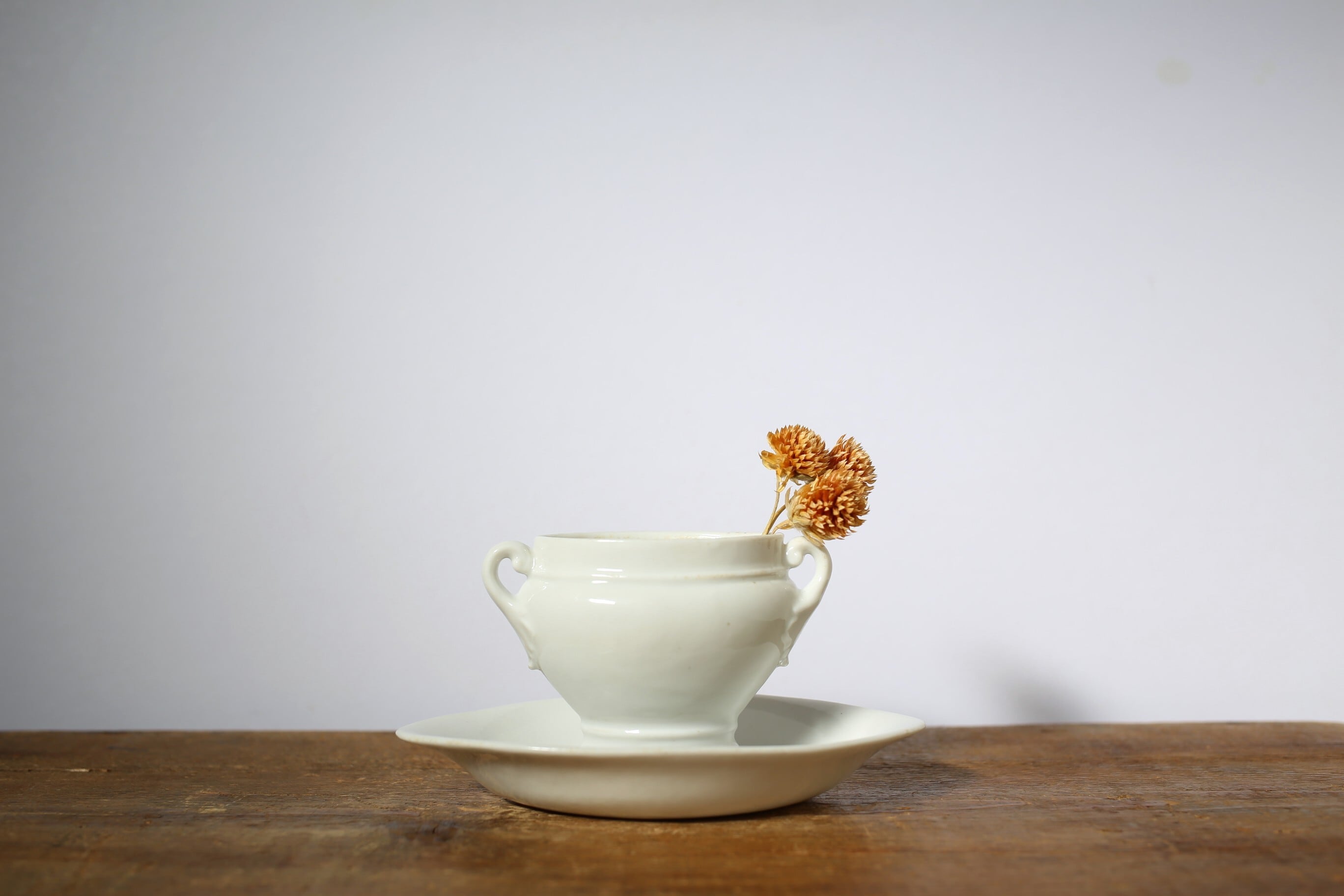 フランス アンティーク ヴィンテージ Moutardier 白磁 ムータルディエ マスタード入れ N-05875a