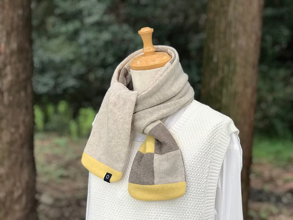 BISYU カシミヤ100% マフラー グレー