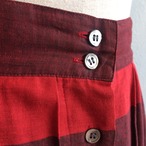 70s multi stripe pleats skirt