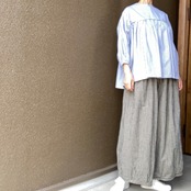 ギャザーストライプシャツ