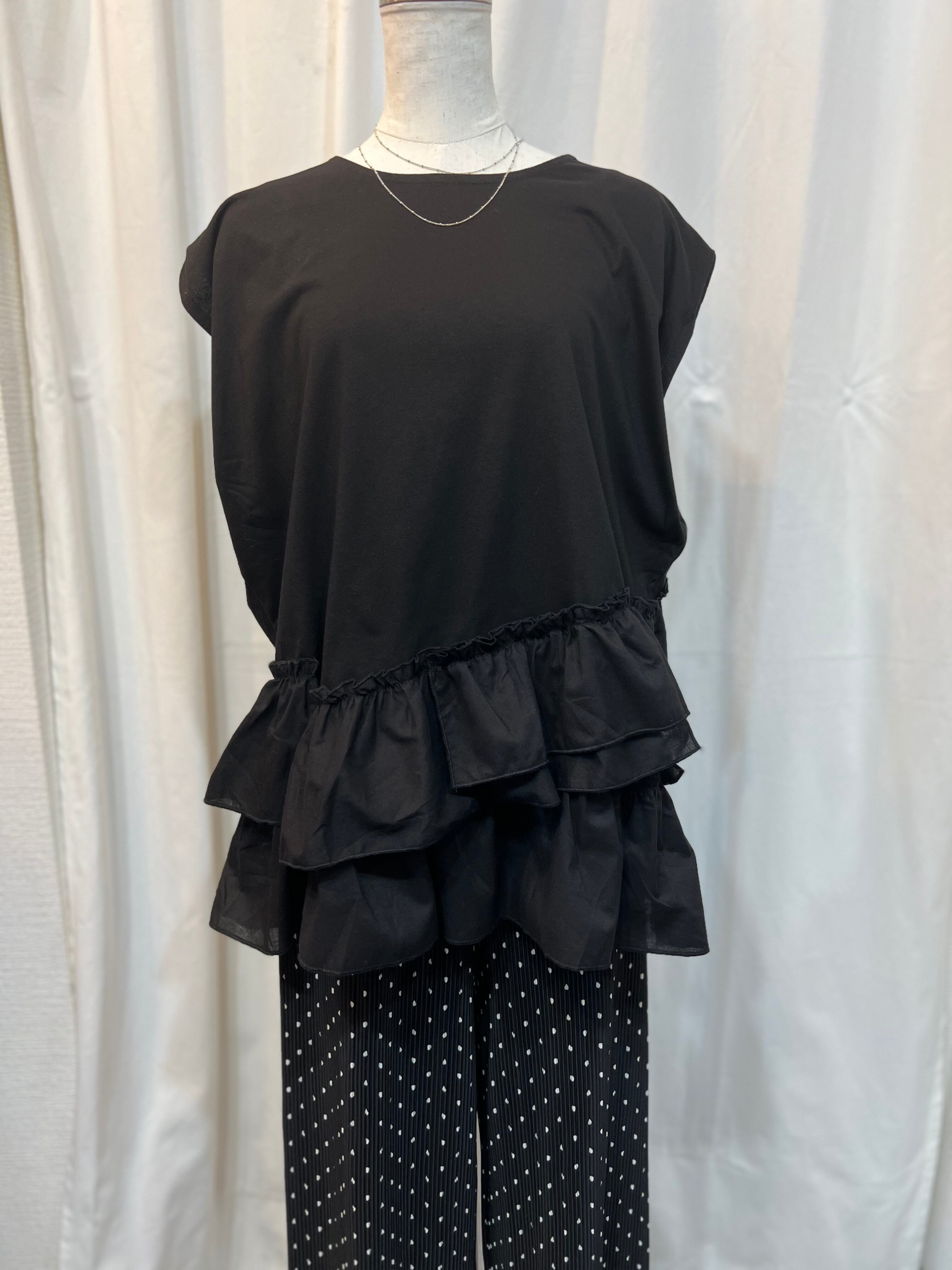 【Miel  select】ウエストフリルTシャツ