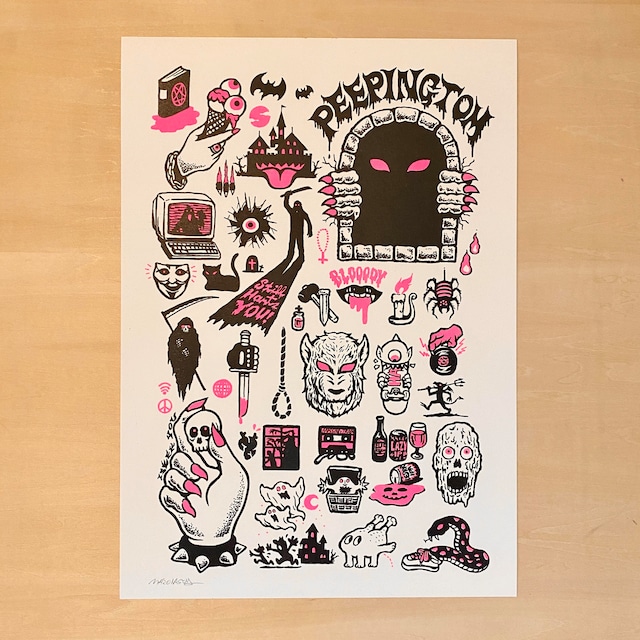 【POSTER / RISOGRAPH】Maronasty｜PEEPING TOM