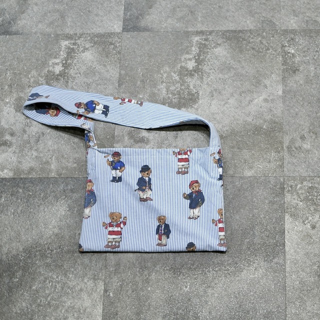 kroneko original POLO BEAR bed sheet shoulder bag