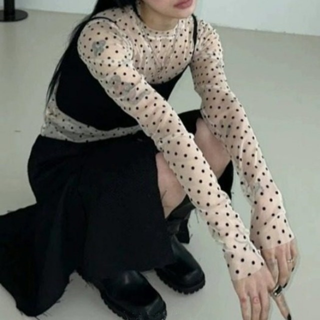 Dotted Sheer Cutsew 01069