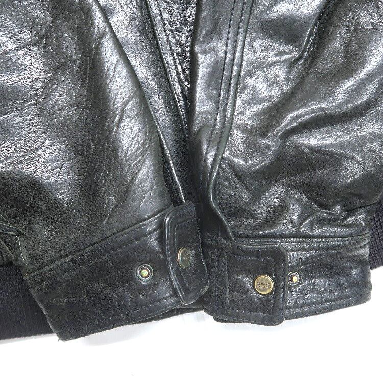 古着 MARC NEW YORK ANDREW MARC レザージャケット ブルゾン ブラック