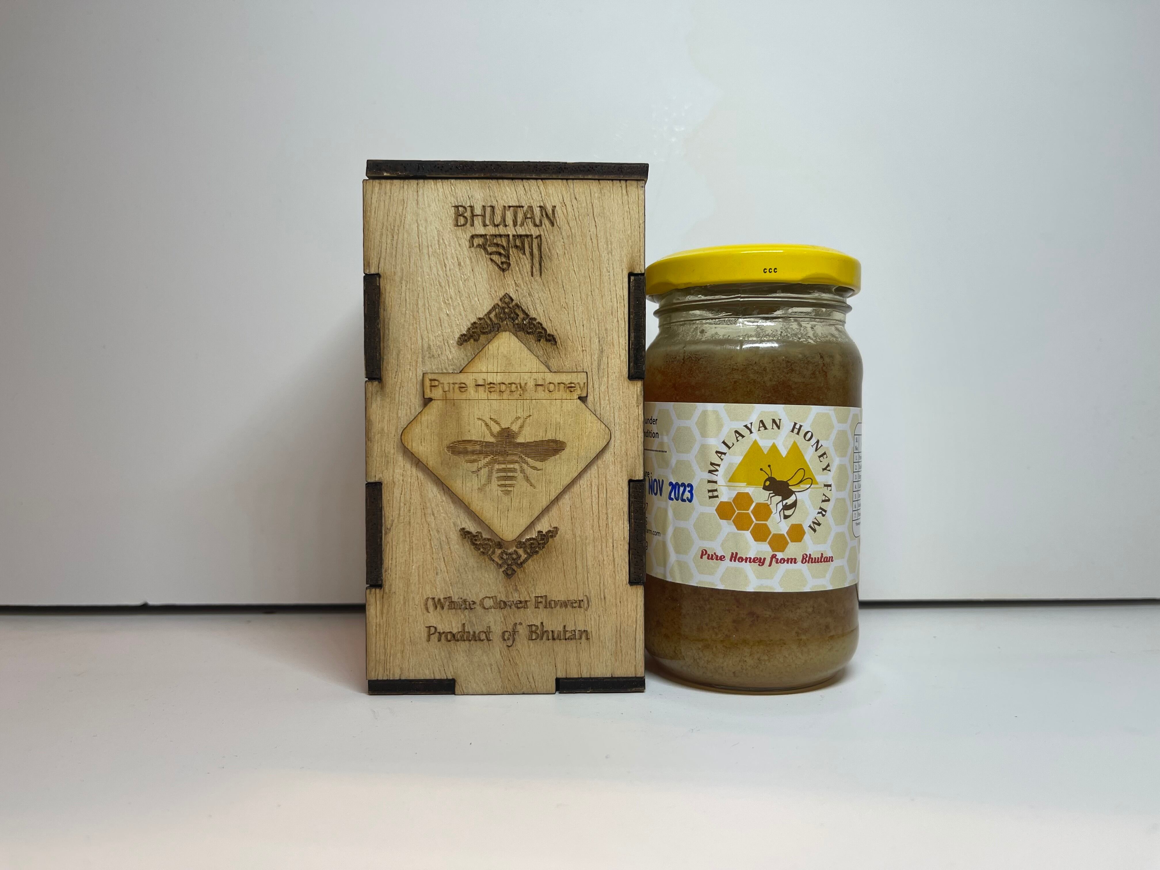 ブータン産はちみつ Pure Happy Honey ホワイトクローバー 275g 1瓶