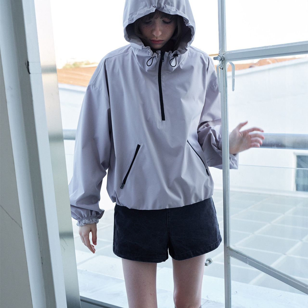 Half-Zip  Hooded Pullover 【3color】 T4504