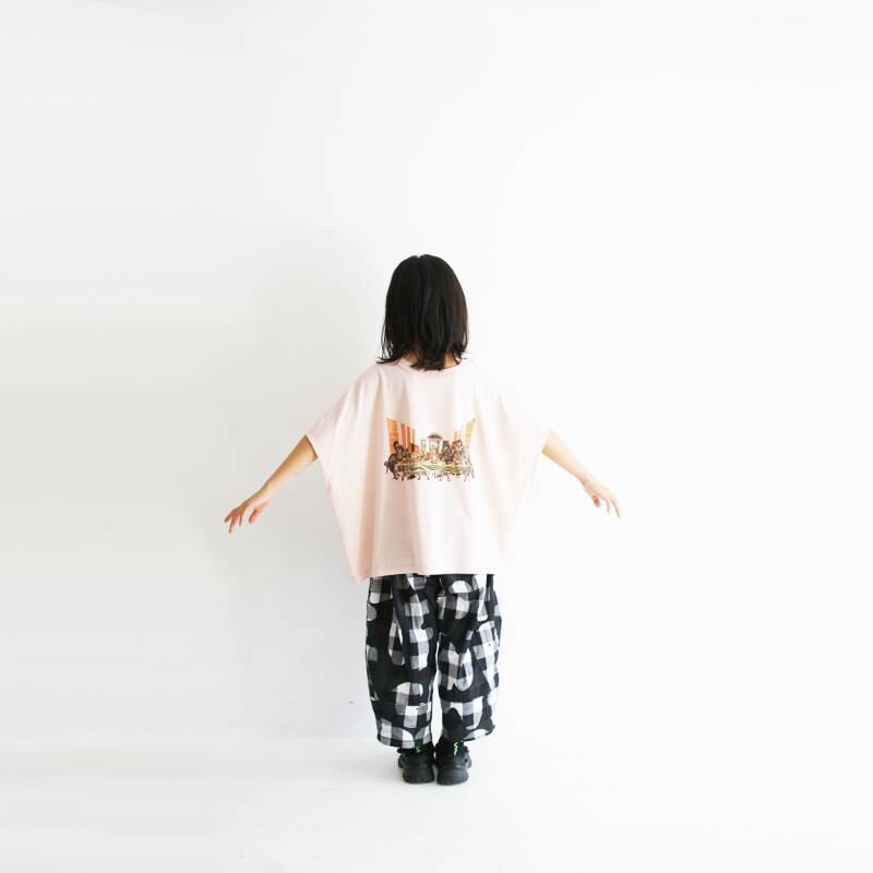 frankygrowとBEDSIDEDRAMA『FORKIDS』BLACK T キッズ服(男女兼用) 100cm~
