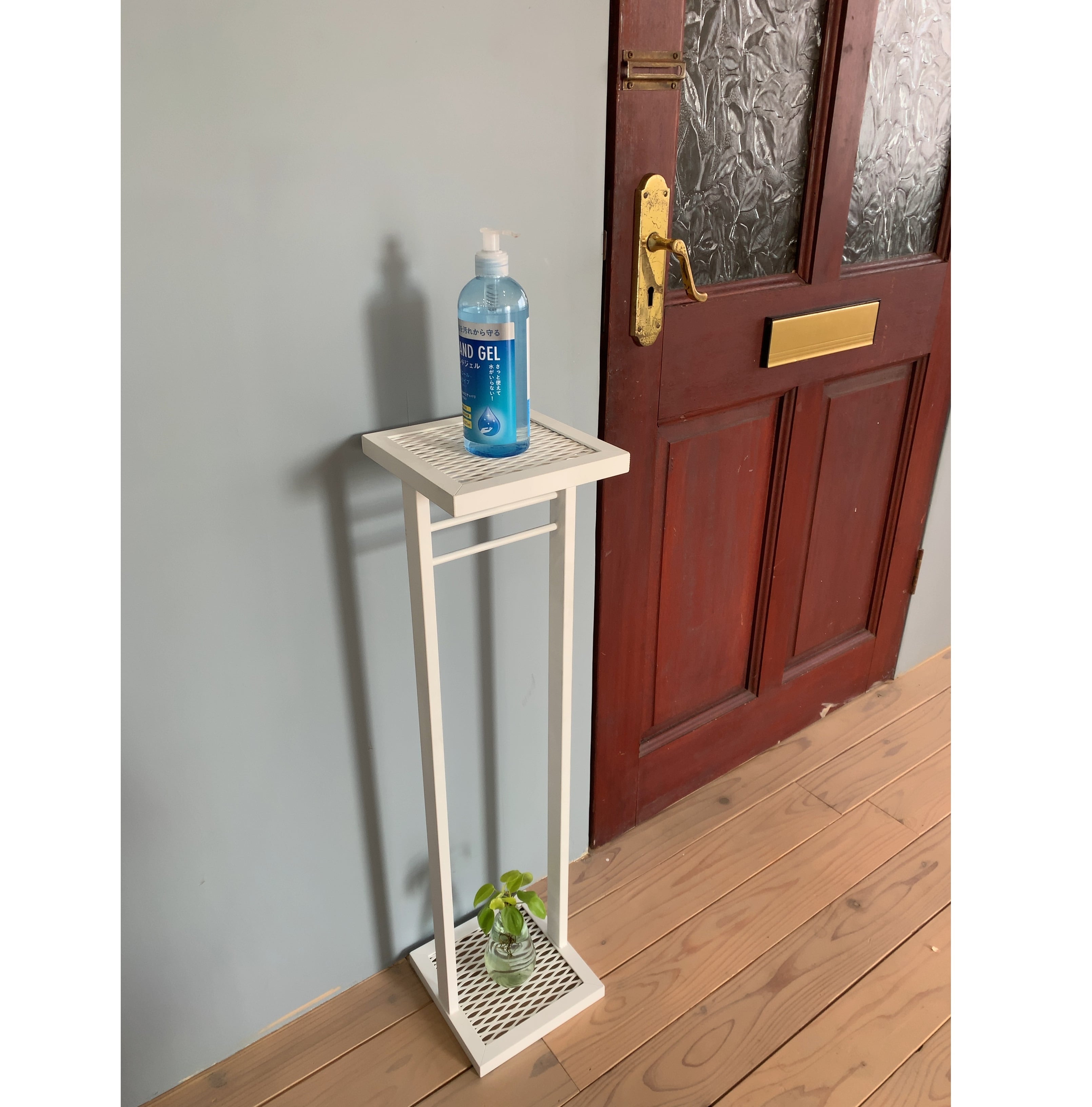 アイアンスタンド　展示台　アルコールスタンド アイアン製 消毒液スタンド 【Te-CL02】 消毒台 アイアンスタンド 受付