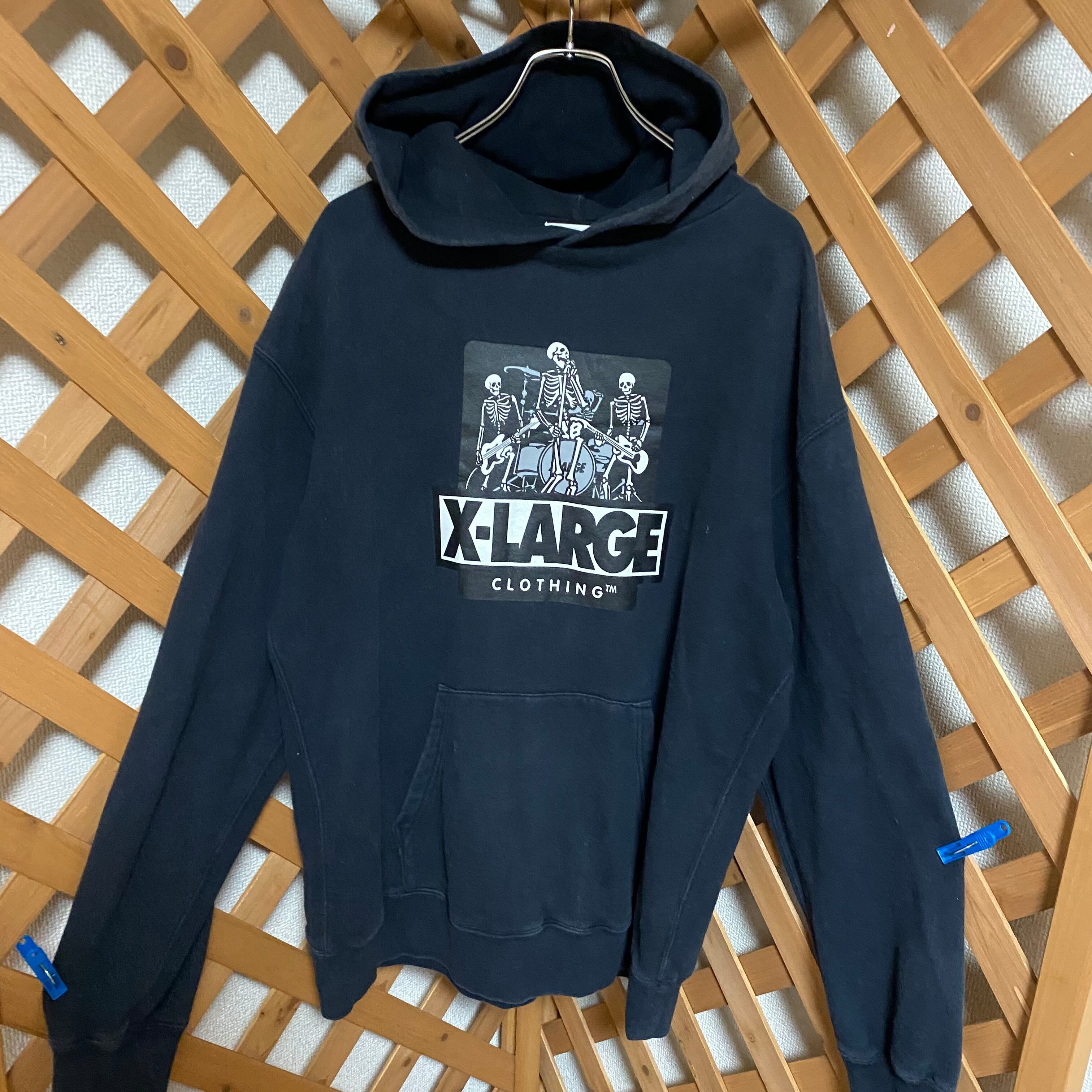 XLARGE エクストララージ スカル ロックバンド プリント パーカー ...