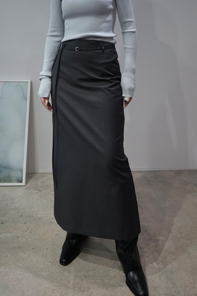 MELTON MINI SKIRT (GRAY) 2410-52-42 | HELK