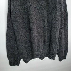 チャップス　ハーフボタン　コットンセーター　エルボーパッチ　刺繍ロゴ　グレー　XL