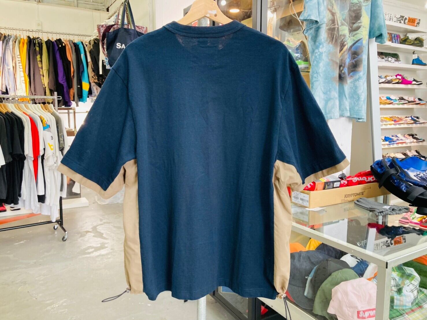 sacai 21SS COTTON T-SHIRT NAVY 2 21-0258M 120KI8932 | BRAND BUYERS 