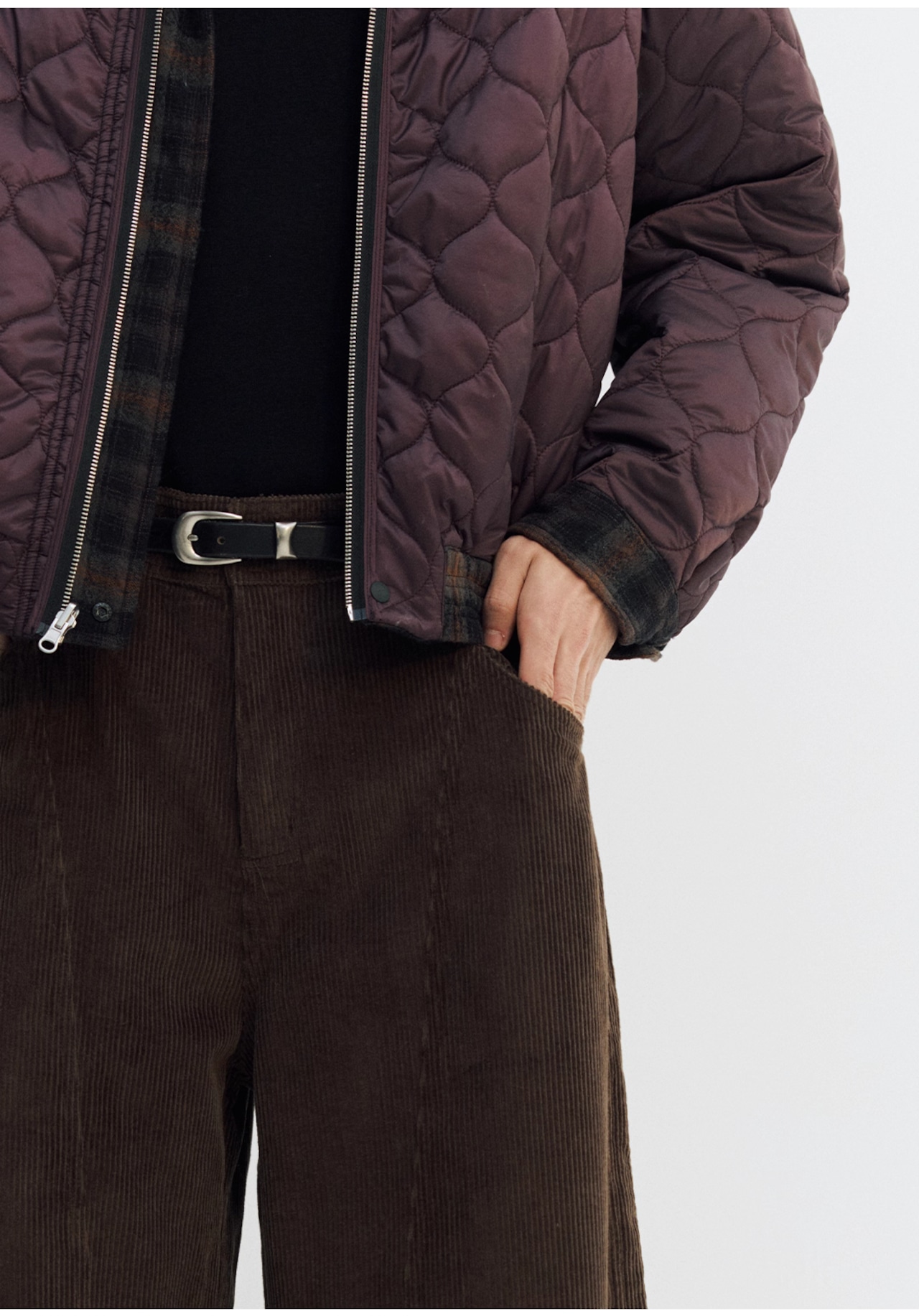 NORYBRAND Corduroy Twisted Wide Trousers