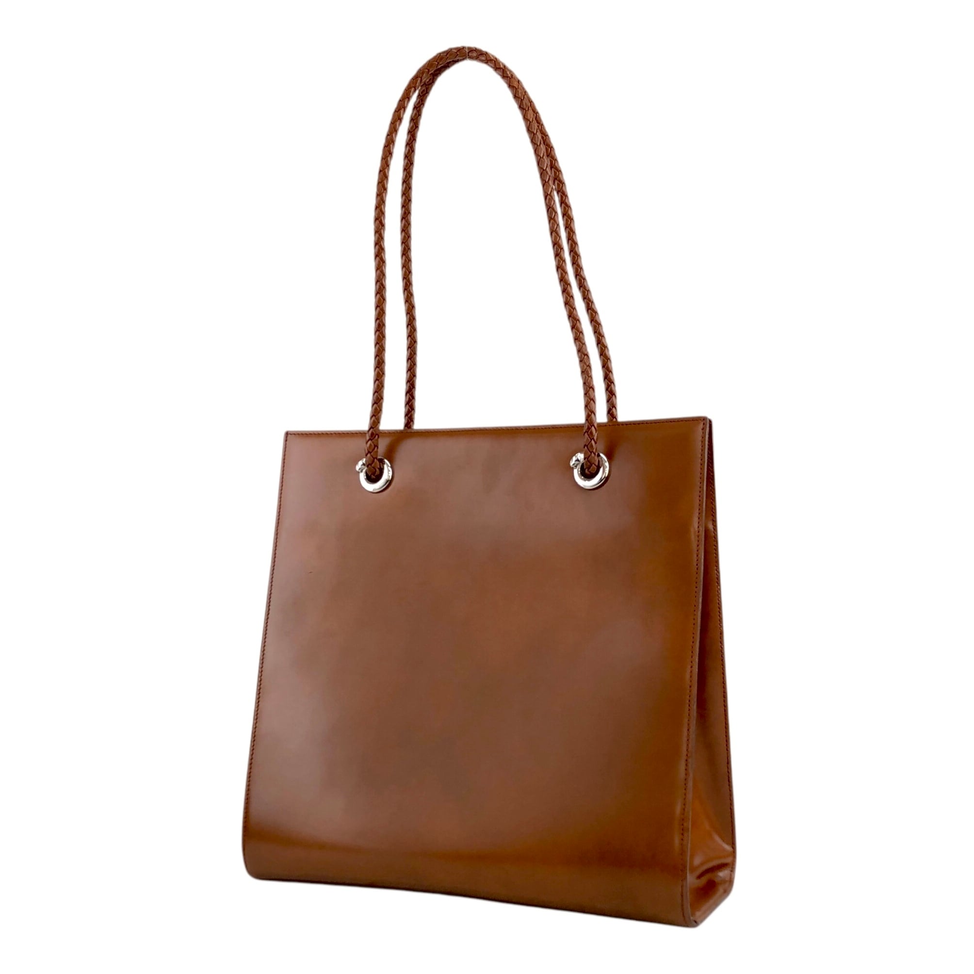 バッグカルティエ　パンテール　レザー　ブラウン Cartier カルティエ パンテール ハンドバッグ ブラウン レザー vintage
