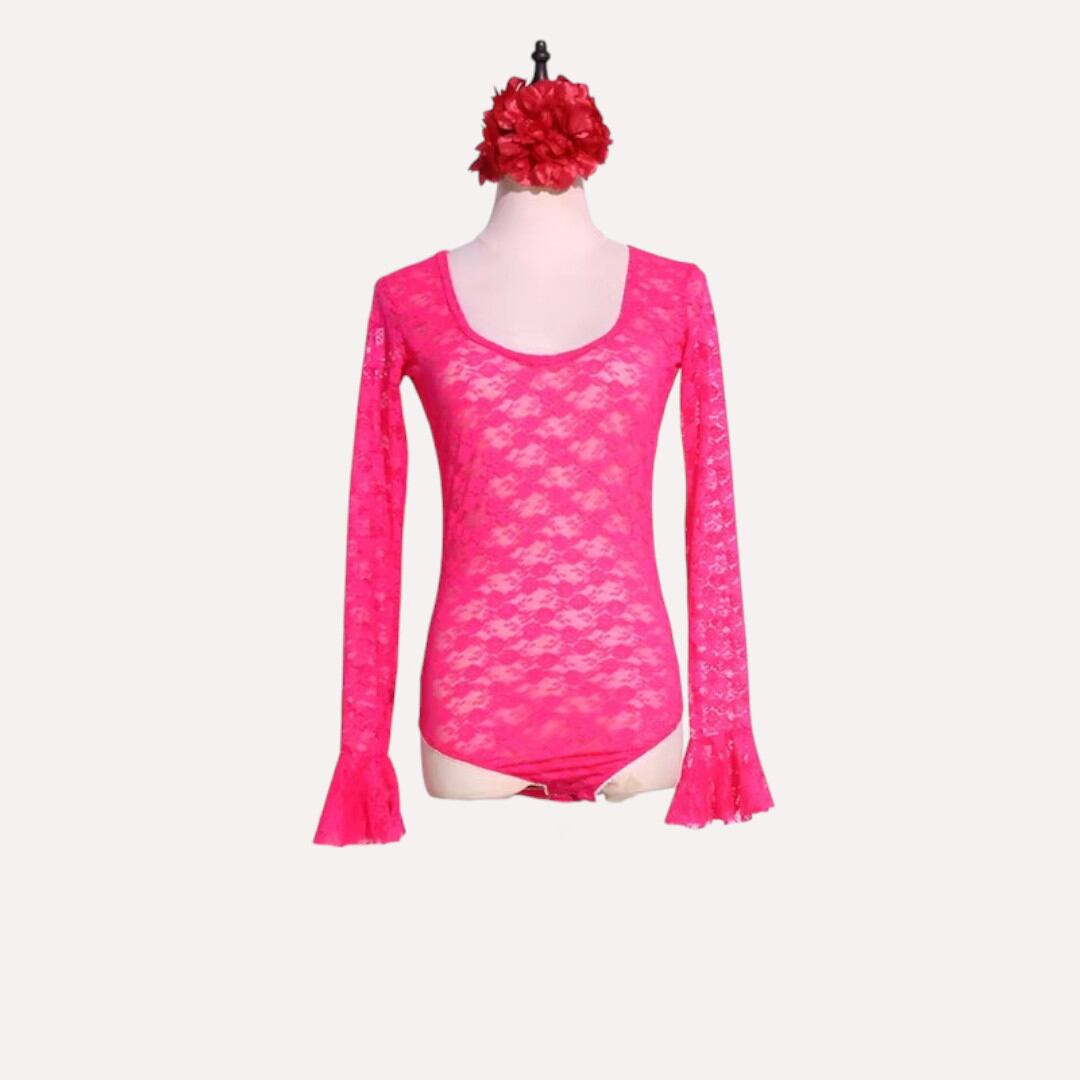 フラメンコ 練習用ファルダ 衣装 シンプル 緑 無地 1126 | aficionada