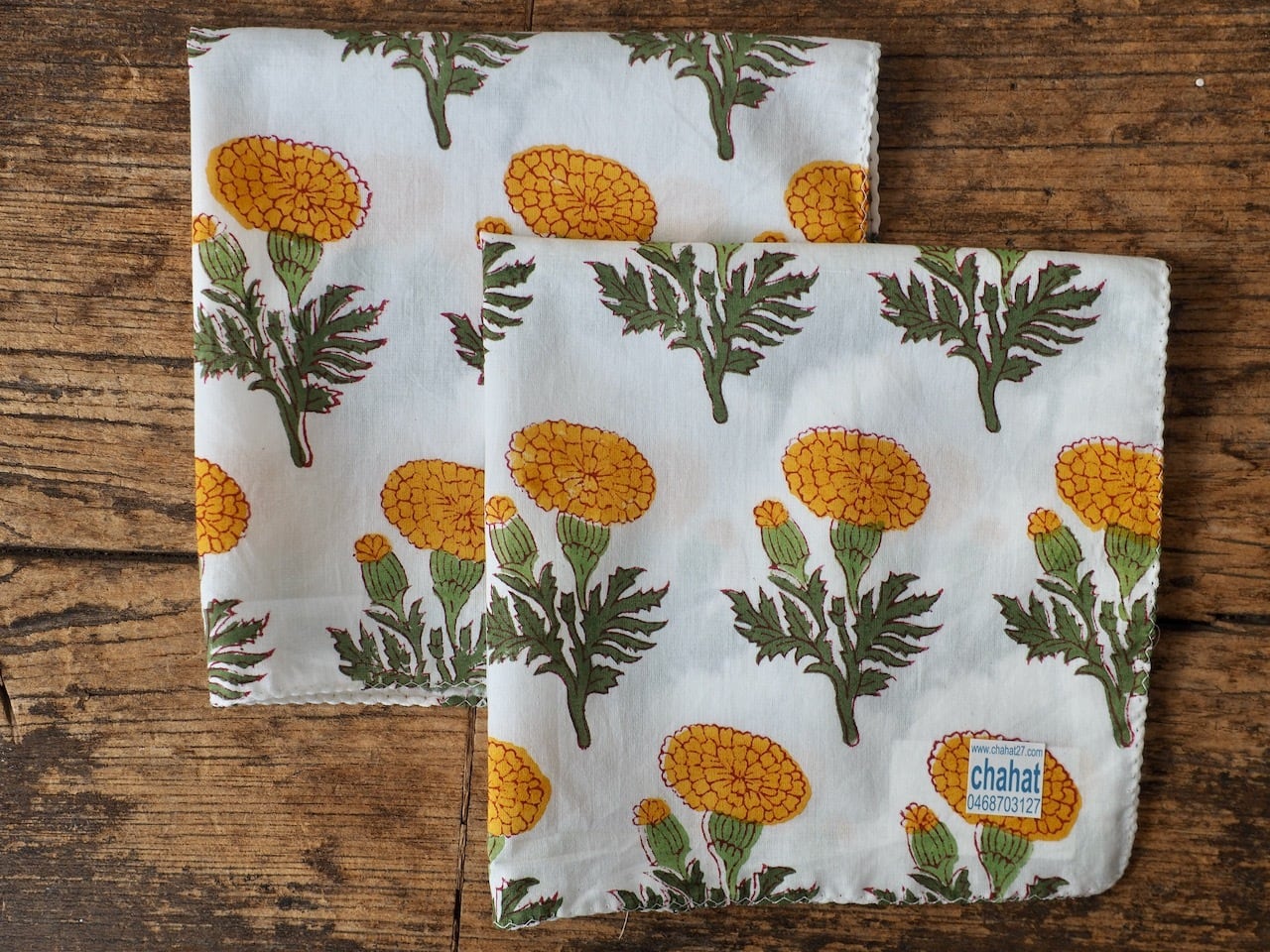 156ri049 Block Print Handkerchief b67