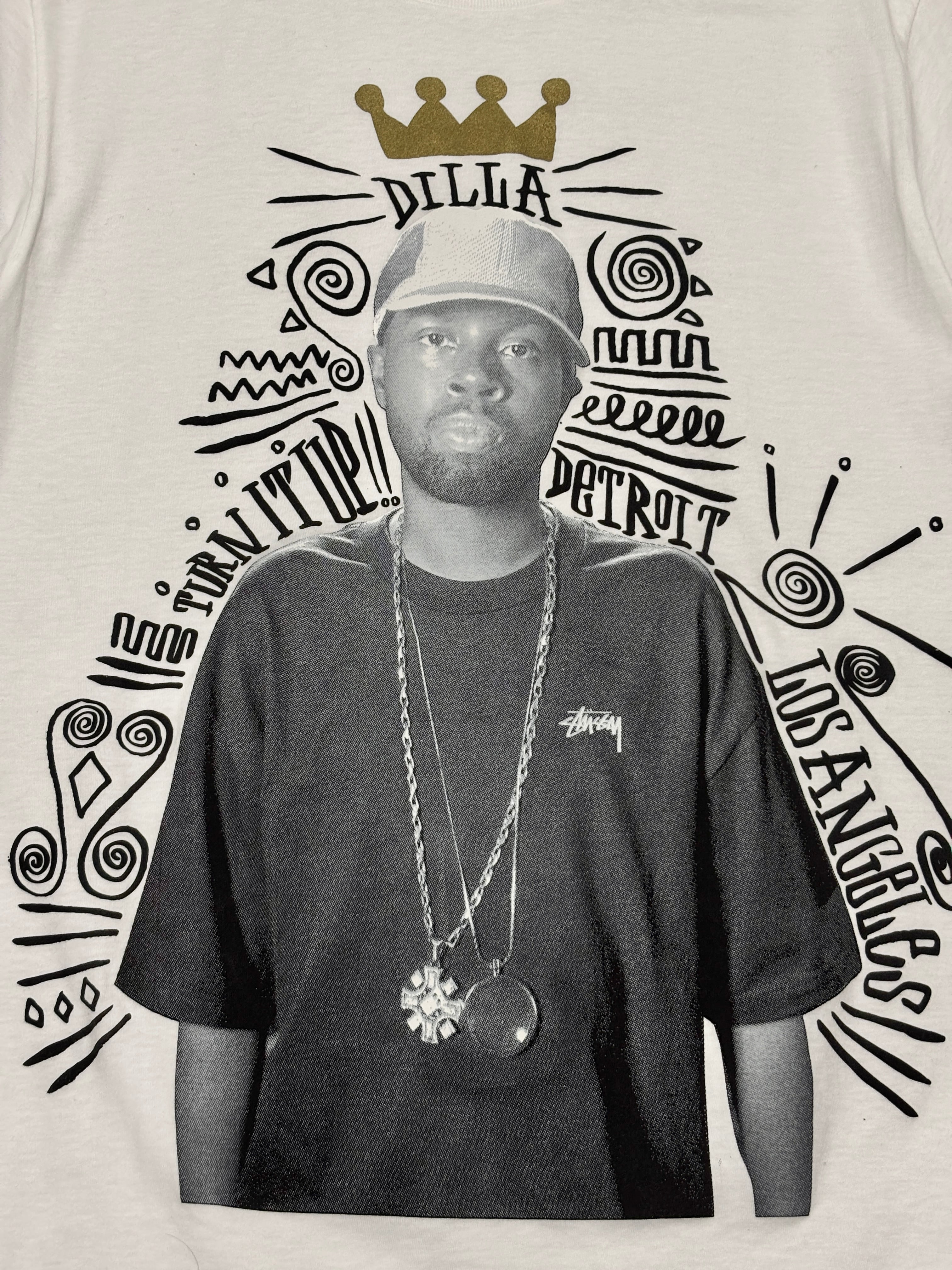 10s STUSSY × J DILLA/Turn it Up Tee/2014年/M/フォトプリントTシャツ
