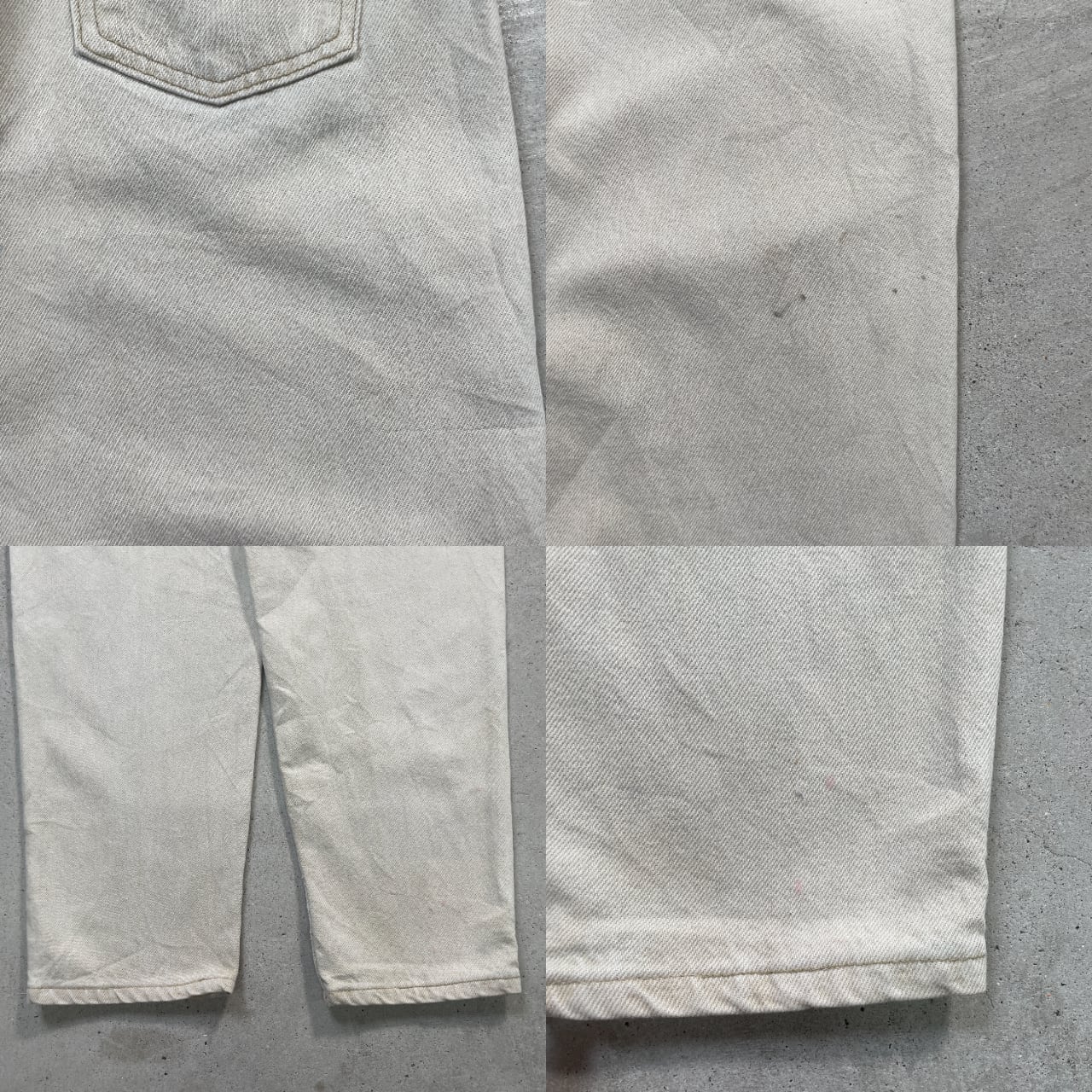 【専用】90s USA製Levis550ヴィンテージ白デニム ワイドバギーパンツ 90年代 USA製 Levi's リーバイス 550 テーパード ワイドデニムパンツ