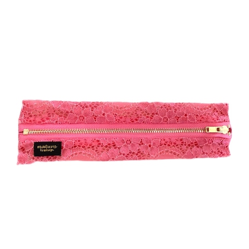 Romantic lovely pink Lace Pen Case