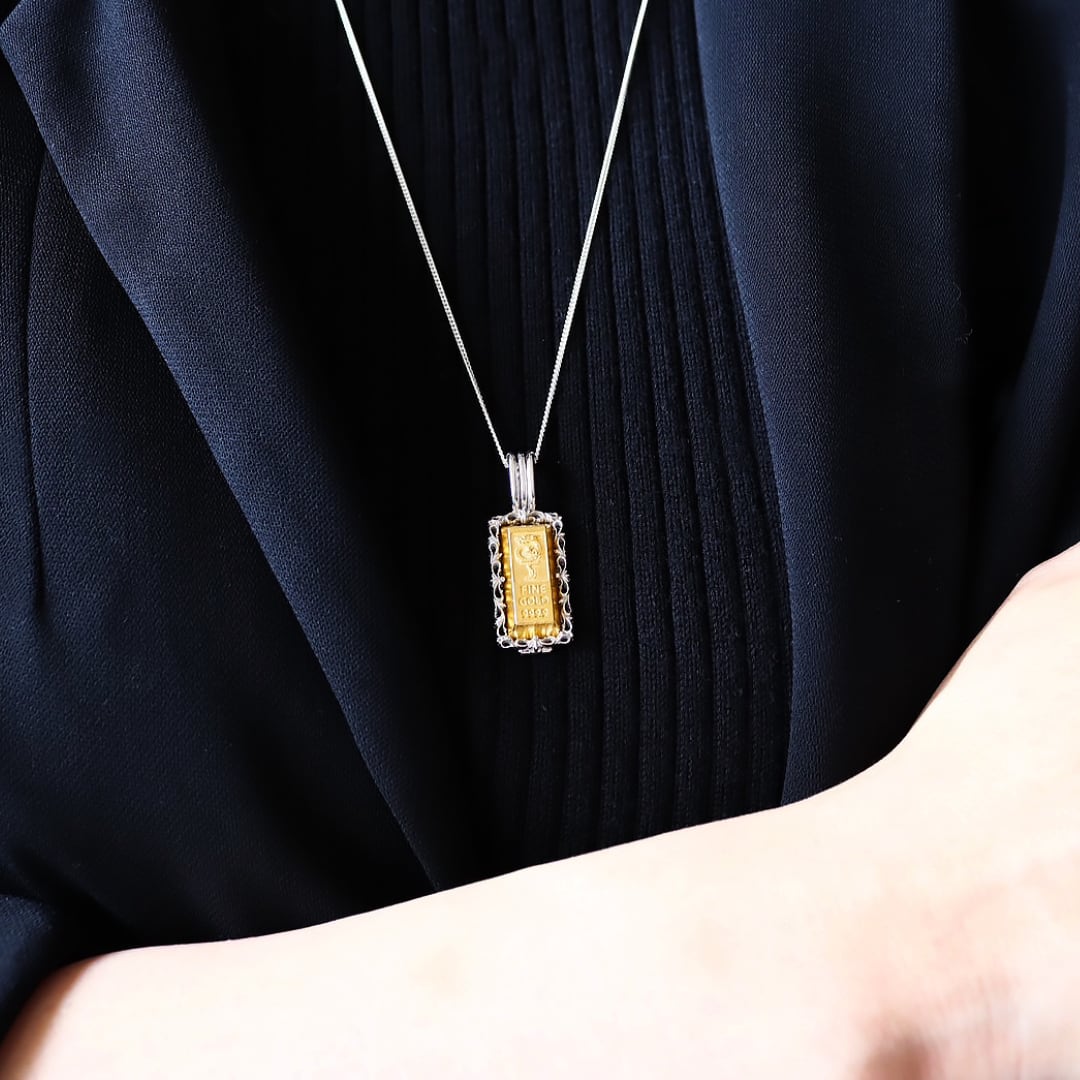 純金『BABYGOLD10 Au』10g + 専用ペンダントトップK18BG ミル 純金『BABYGOLD10 Au』10g + 専用ペンダントトップK18BG ミル