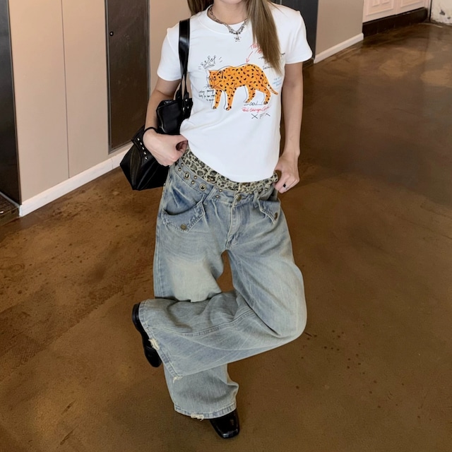 アニマルグラフィックスリムフィットTシャツ 2col R02452
