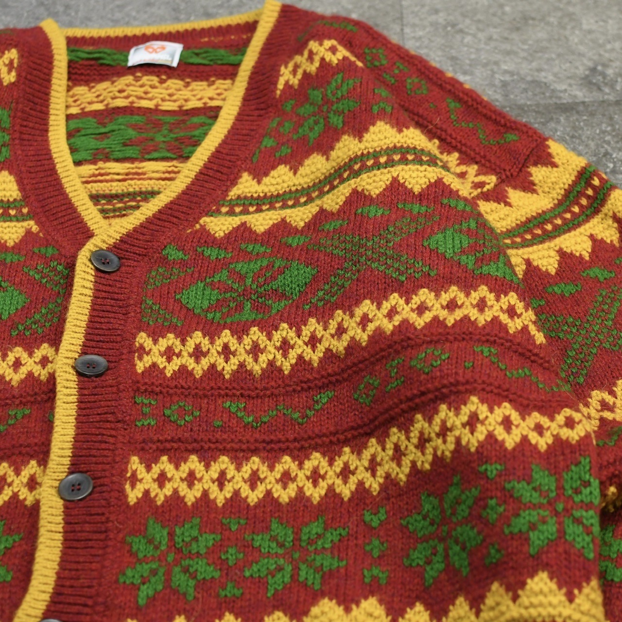 alpaca blend design wool cardigan