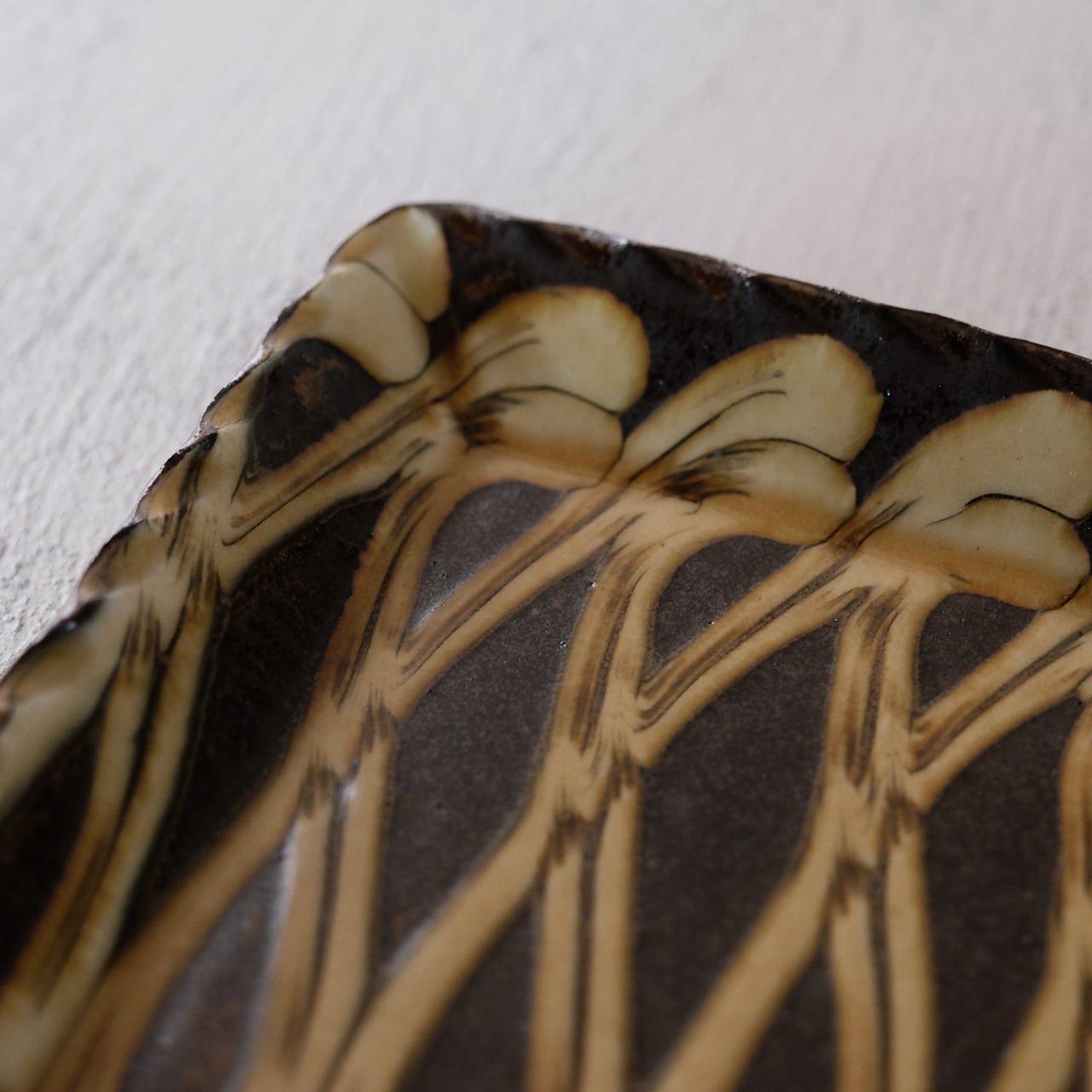 伊藤丈浩 Takehiro Ito スリップウェア 角プレート小 no.12f