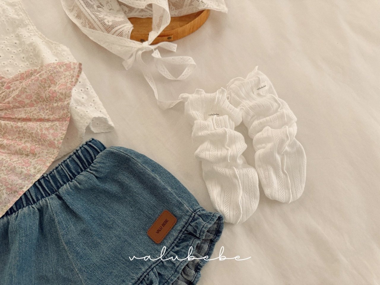 [valubebe] Frill Denim Pants / [벨루베베] 프릴데님팬츠