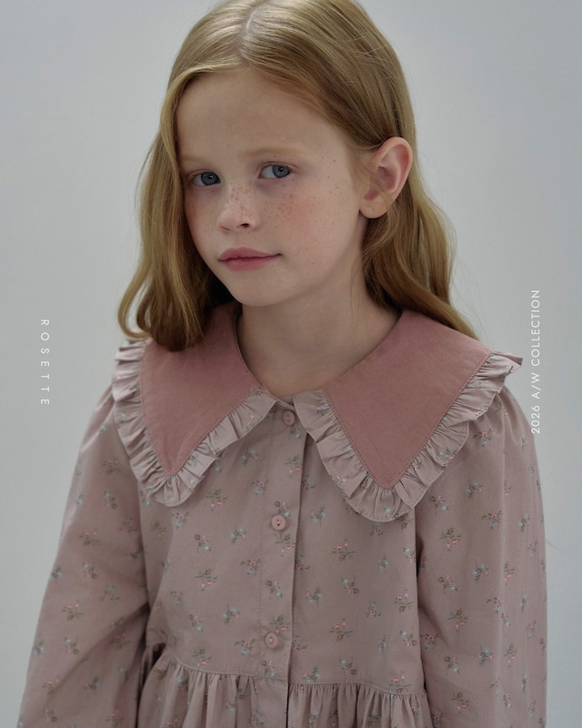 【取寄】rosette|floral blouse|フローラルブラウス|XS-XL|kids|26 autumn